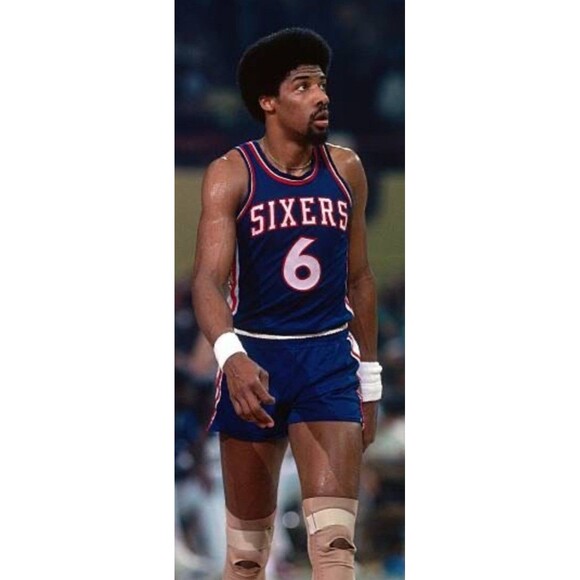 Julius Erving (Dr.J)-(76ers)-(Blue)-(Jersey)-(New Condition)-(Size:XL)-$100.00 - Picture 2 of 10